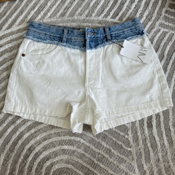 Zara denim ombré shorts